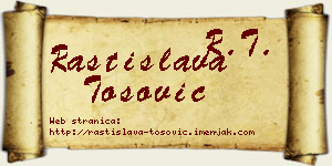 Rastislava Tošović vizit kartica